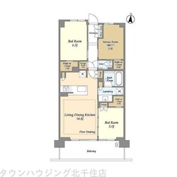 ドゥーエ町屋の物件間取画像